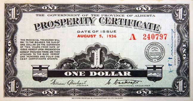 Alberta Prosperity Certificate